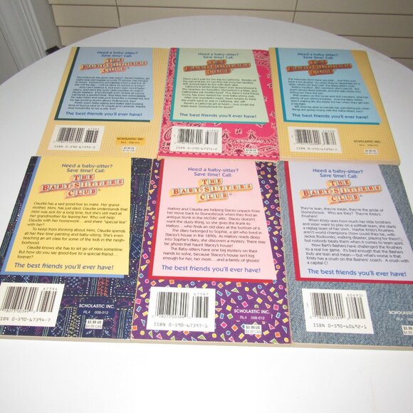 The Baby-Sitters Club by Ann M. Martin –Vintage Scholastic Paperback Lot 6 Books - Picture 2 of 3
